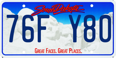 SD license plate 76FY80
