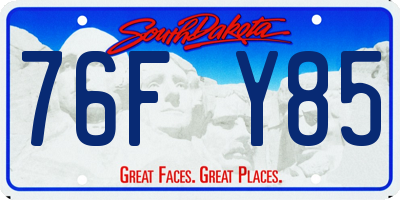 SD license plate 76FY85