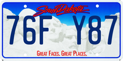 SD license plate 76FY87