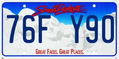 SD license plate 76FY90