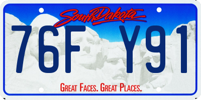 SD license plate 76FY91