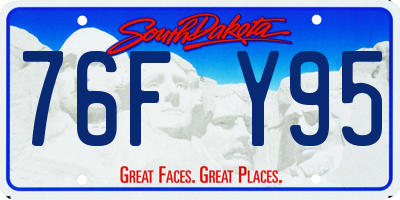 SD license plate 76FY95