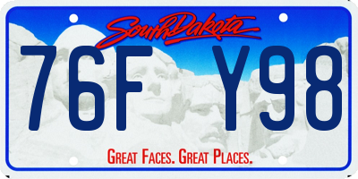 SD license plate 76FY98