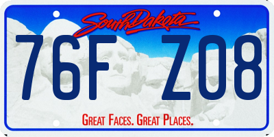 SD license plate 76FZ08