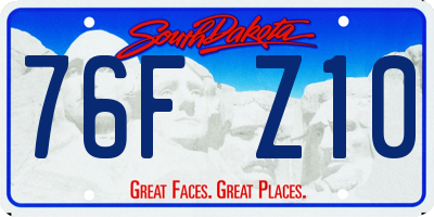 SD license plate 76FZ10