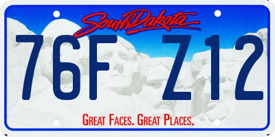 SD license plate 76FZ12