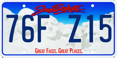SD license plate 76FZ15