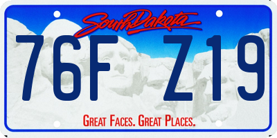 SD license plate 76FZ19