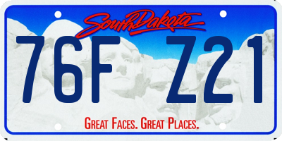 SD license plate 76FZ21
