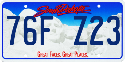 SD license plate 76FZ23