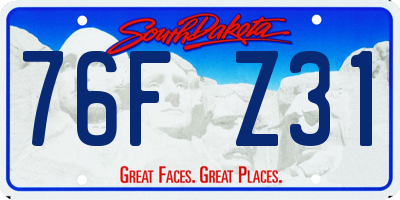 SD license plate 76FZ31