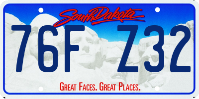 SD license plate 76FZ32