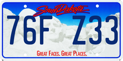 SD license plate 76FZ33