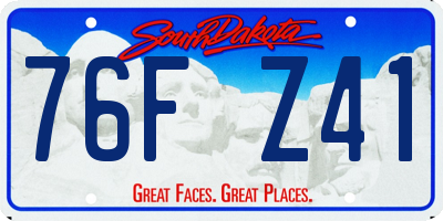 SD license plate 76FZ41