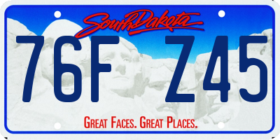 SD license plate 76FZ45