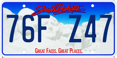 SD license plate 76FZ47