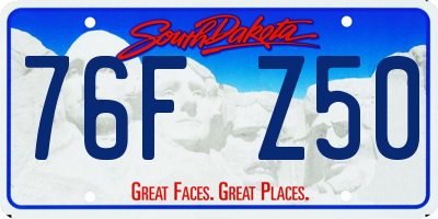 SD license plate 76FZ50