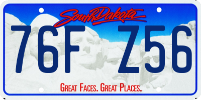 SD license plate 76FZ56