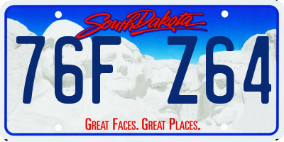 SD license plate 76FZ64