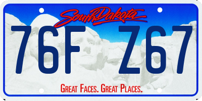 SD license plate 76FZ67
