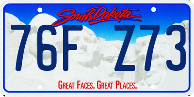 SD license plate 76FZ73
