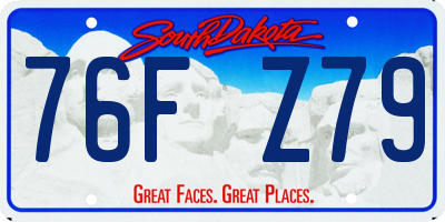 SD license plate 76FZ79
