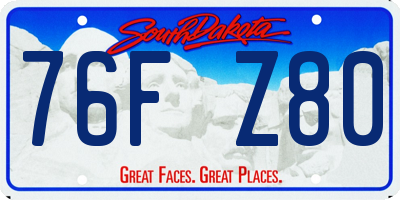 SD license plate 76FZ80