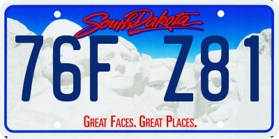 SD license plate 76FZ81