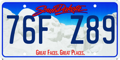 SD license plate 76FZ89
