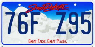 SD license plate 76FZ95