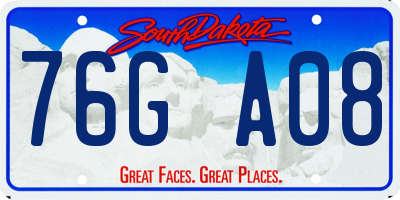 SD license plate 76GA08