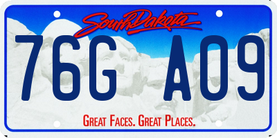 SD license plate 76GA09