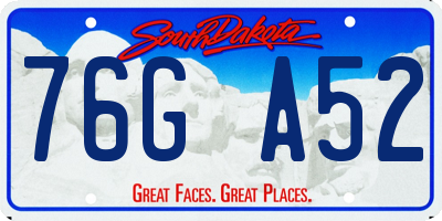 SD license plate 76GA52