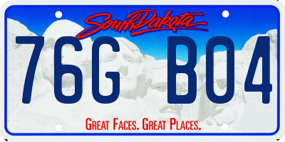 SD license plate 76GB04