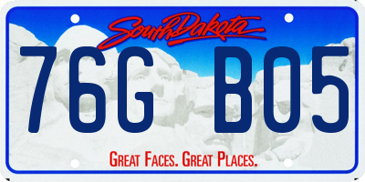 SD license plate 76GB05