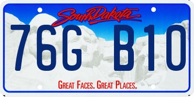 SD license plate 76GB10
