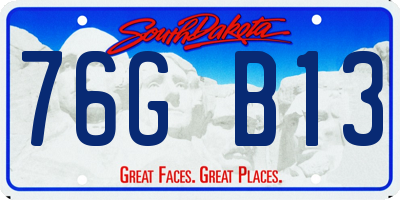 SD license plate 76GB13