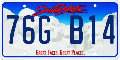 SD license plate 76GB14