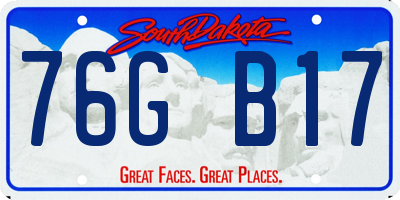 SD license plate 76GB17