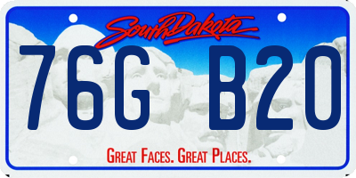 SD license plate 76GB20