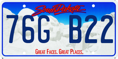 SD license plate 76GB22