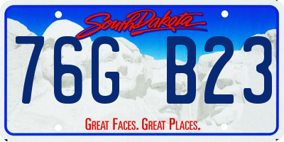 SD license plate 76GB23
