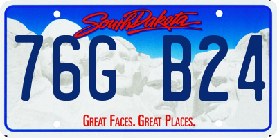 SD license plate 76GB24