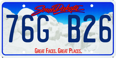 SD license plate 76GB26