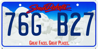 SD license plate 76GB27