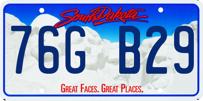 SD license plate 76GB29