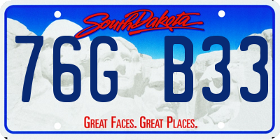 SD license plate 76GB33
