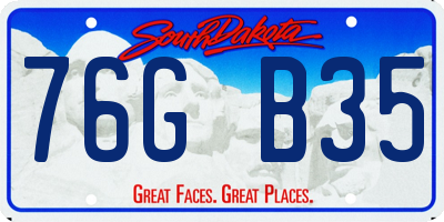 SD license plate 76GB35