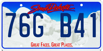 SD license plate 76GB41