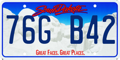 SD license plate 76GB42